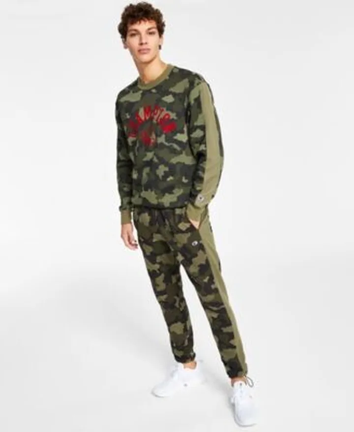 Champion Camo Crewneck Sweatshirt Jogger Pants