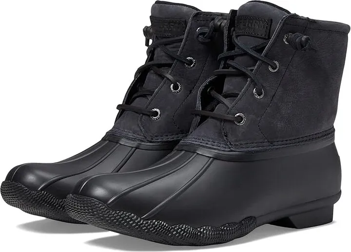 Sperry Saltwater Core Leather (Black) Women's Boots