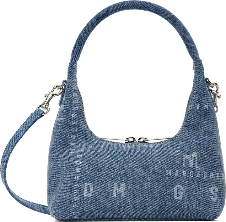 Marge Sherwood Blue Mini Zip Denim Shoulder Bag