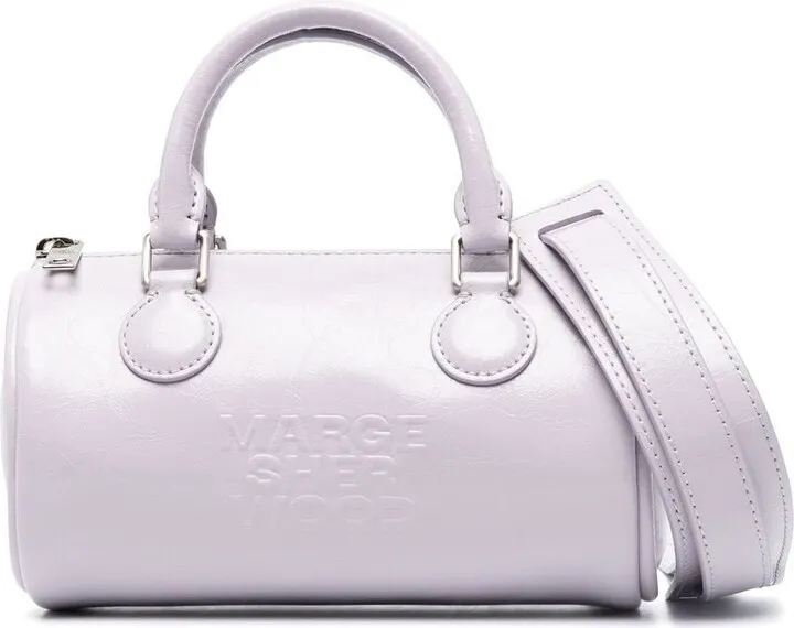 Debossed-Logo Leather Tote