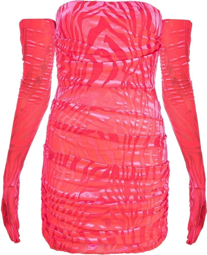 Colter ruched devoré minidress