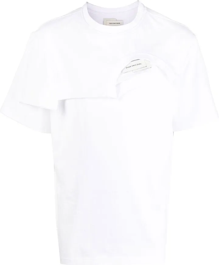 double-collar detail T-shirt