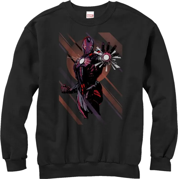 Men's Marvel Iron Man Heart Sweatshirt - Black - Small