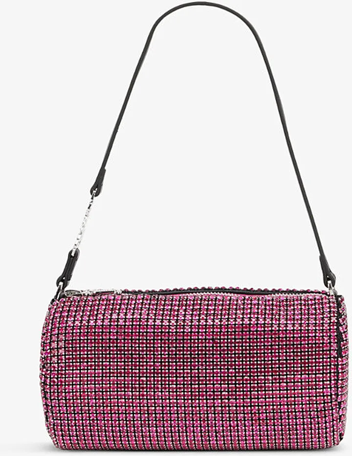Womens Sapphire Crystal-embellished Woven Shoulder bag