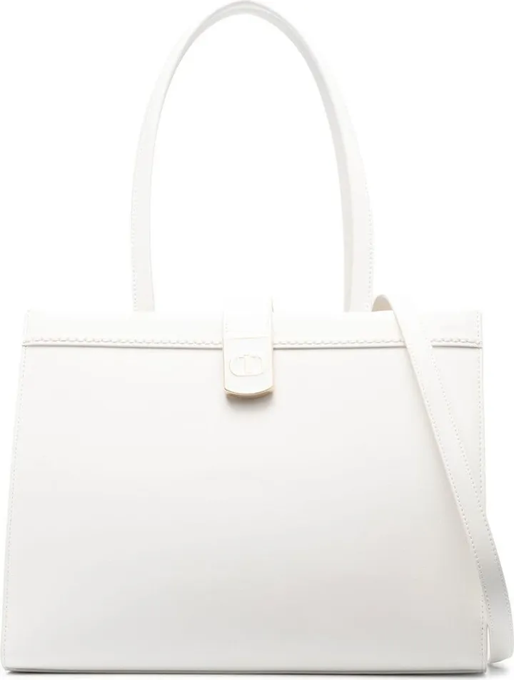 Logo-Plaque Detail Tote Bag