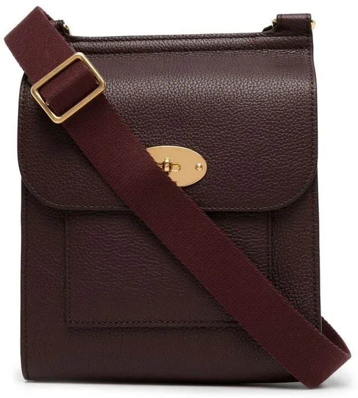 Foldover Leather Shoulder Bag