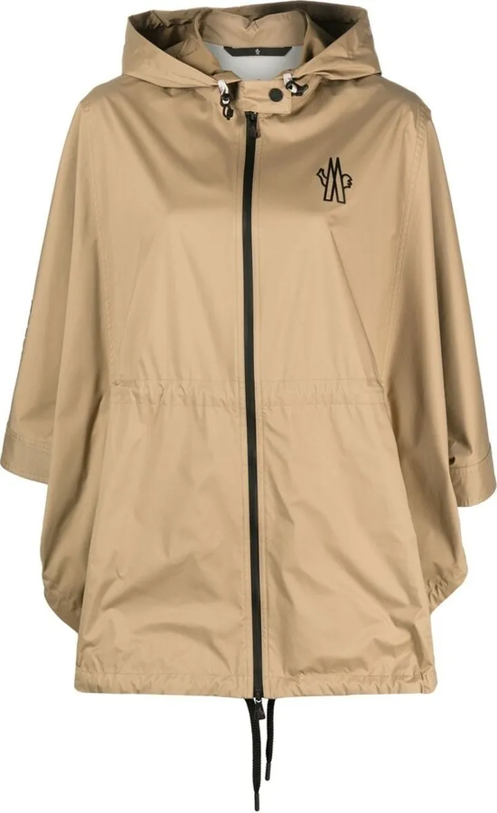 Logo-Print Hooded Parka Coat