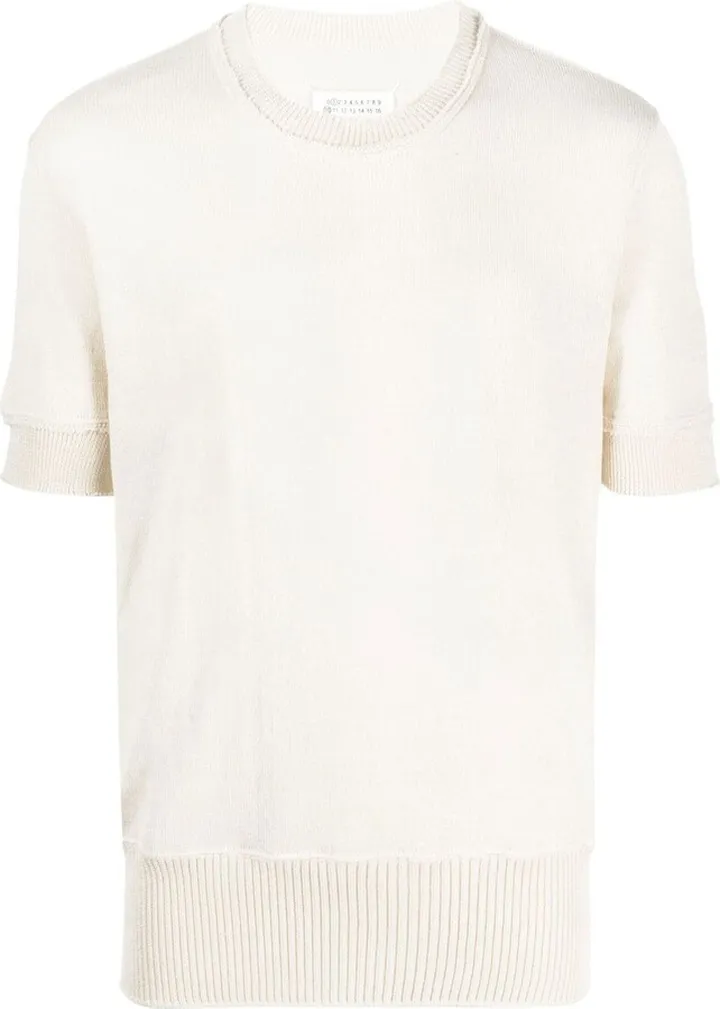 ripped-edge knitted T-shirt