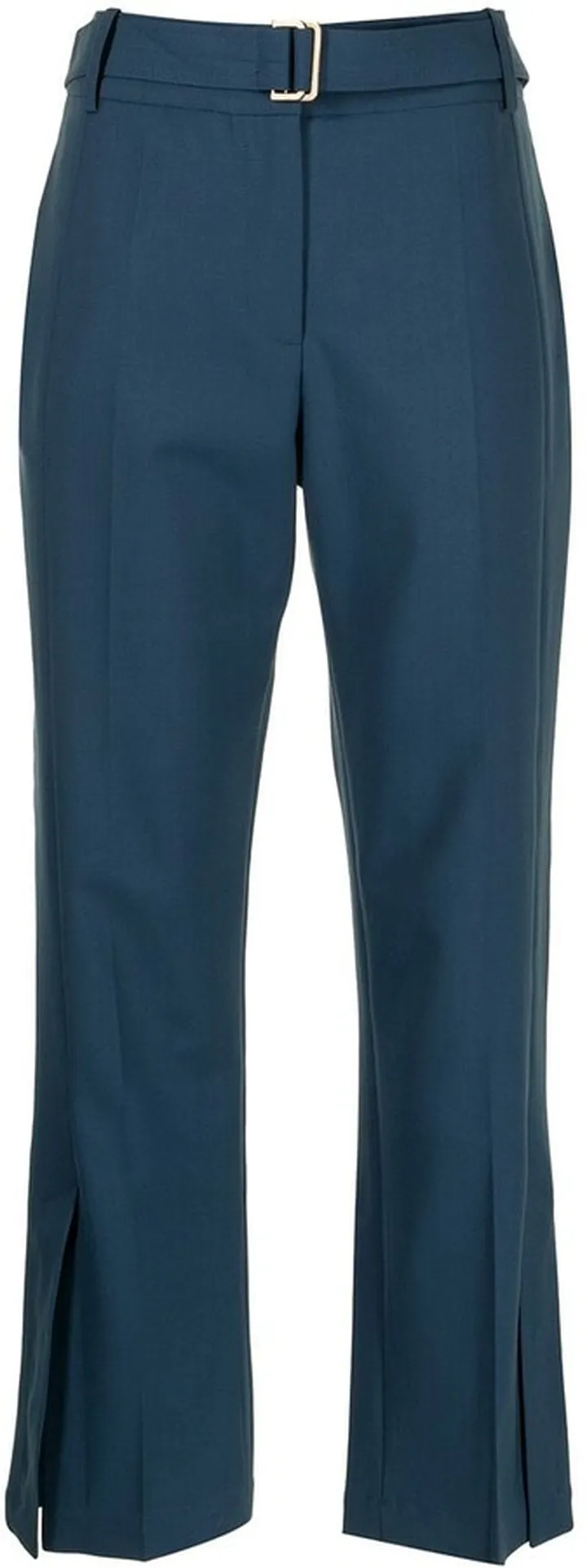 Belted-Waist Cropped Trousers