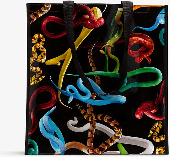 Womens Wears Toiletpaper Snakes Vinyl Shopping bag