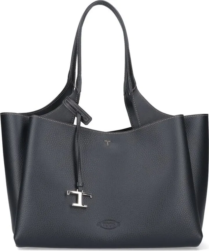 Tod's Logo Plaque Medium Tote Bag