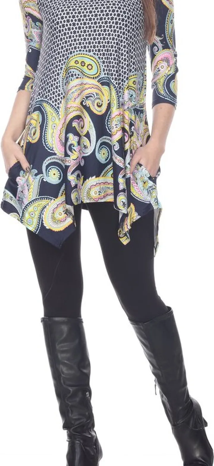 White Mark Women's Teagan Tunic - Blue