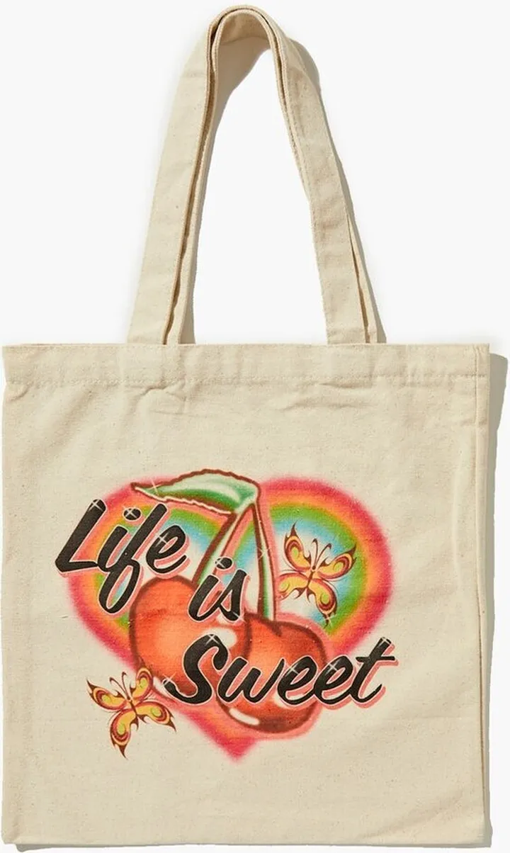 Life Is Sweet Graphic Tote Bag