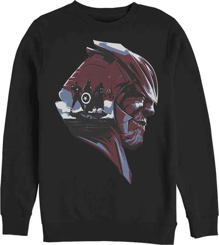 Men's Marvel Avengers: Endgame Thanos Silhouette Sweatshirt - Black - Small