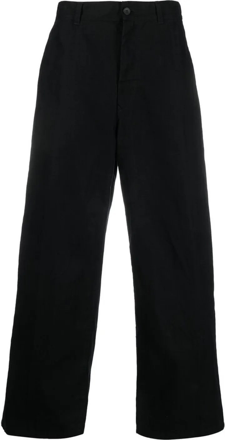 Wide-Leg Cotton Chino Trousers