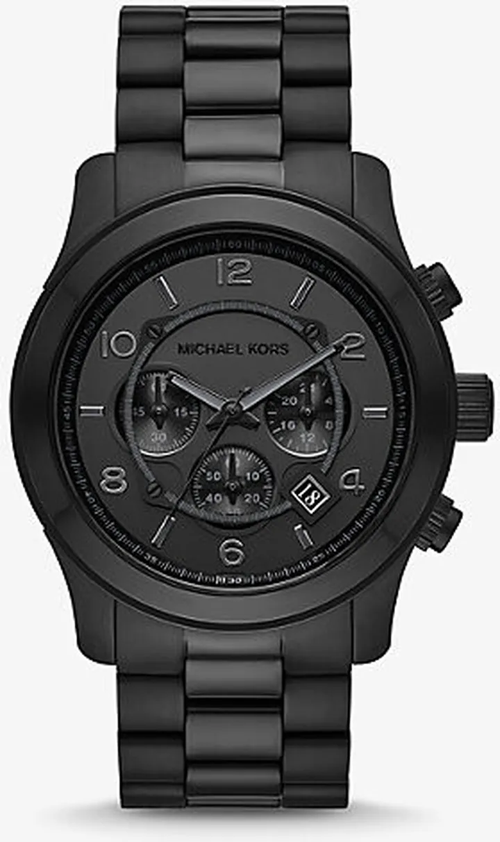 Oversized Runway Black-Tone Watch