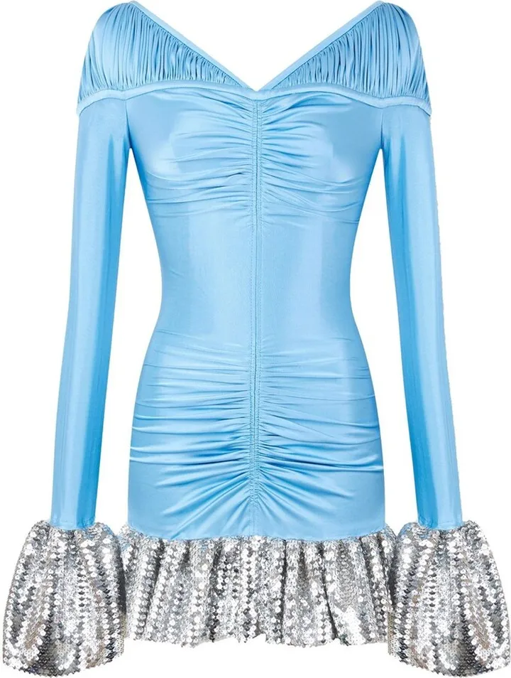 Sequin-Embellished Minidress