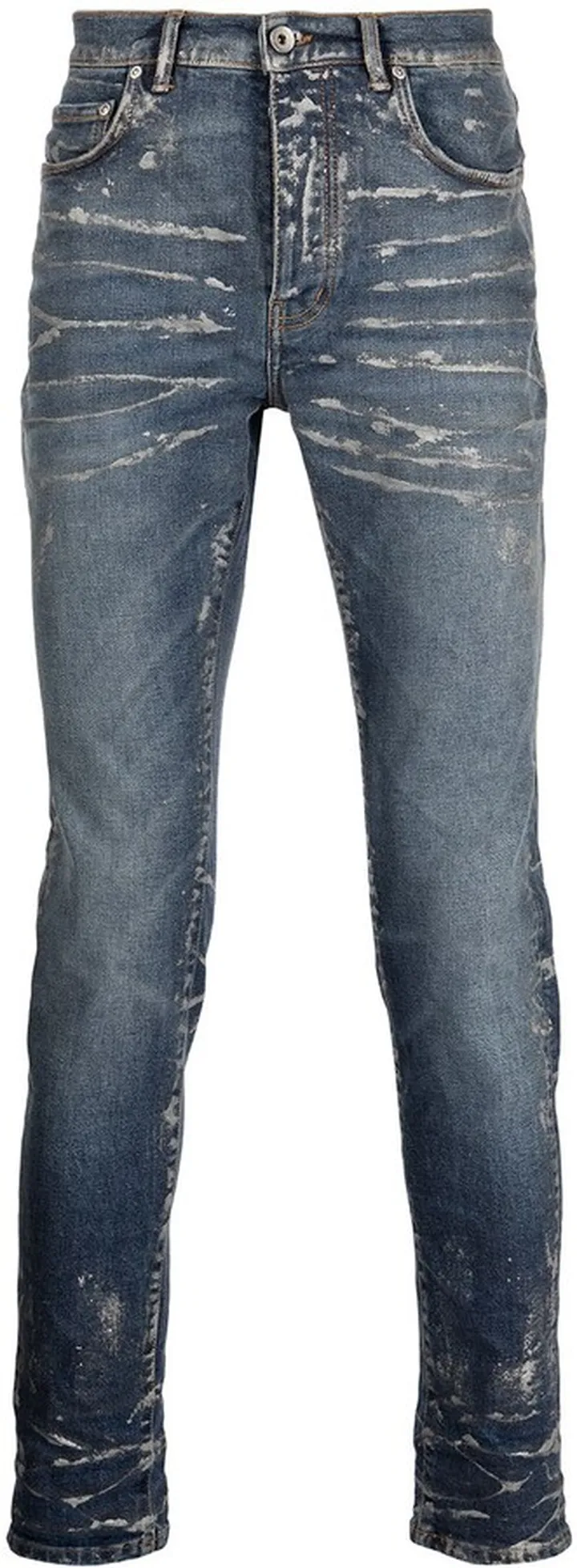 Painted Mid-Rise Skinny Jeans