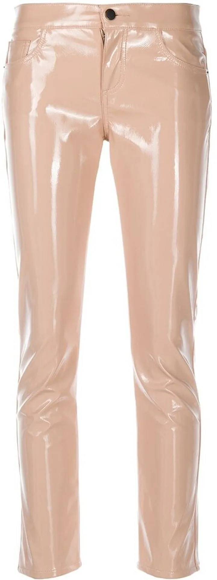 Wet-Look Slim Fit Trousers
