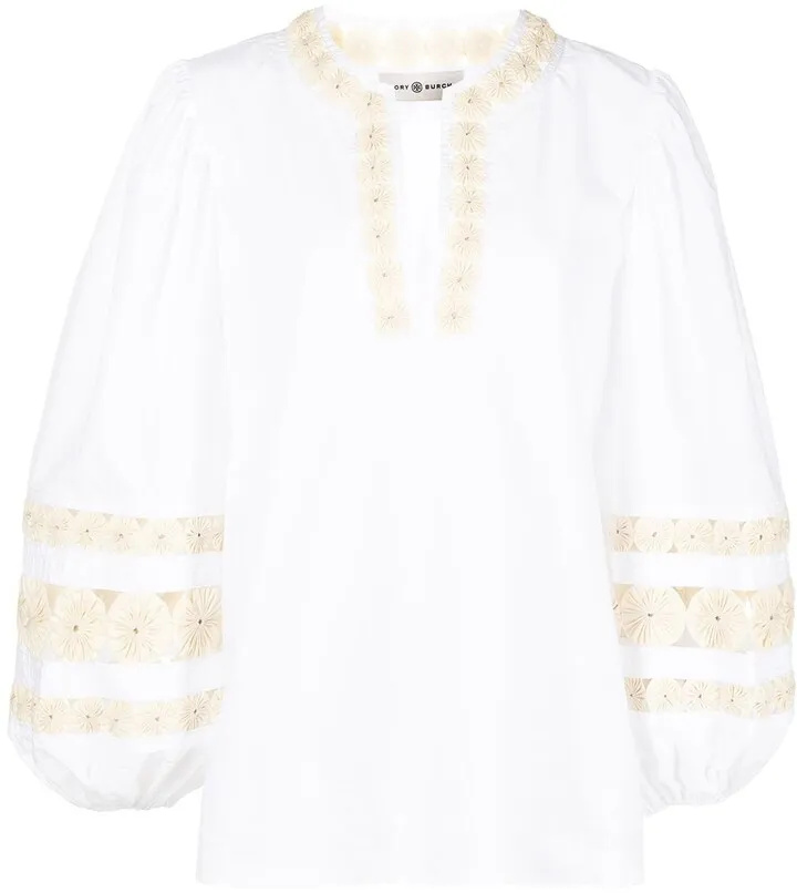Yoyo embellished tunic top