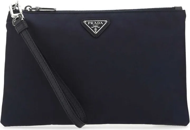 Prada Logo Plaque Pouch
