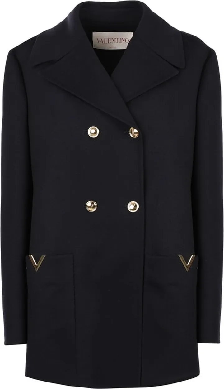 Peacoat Coat In Wool And Cashmere