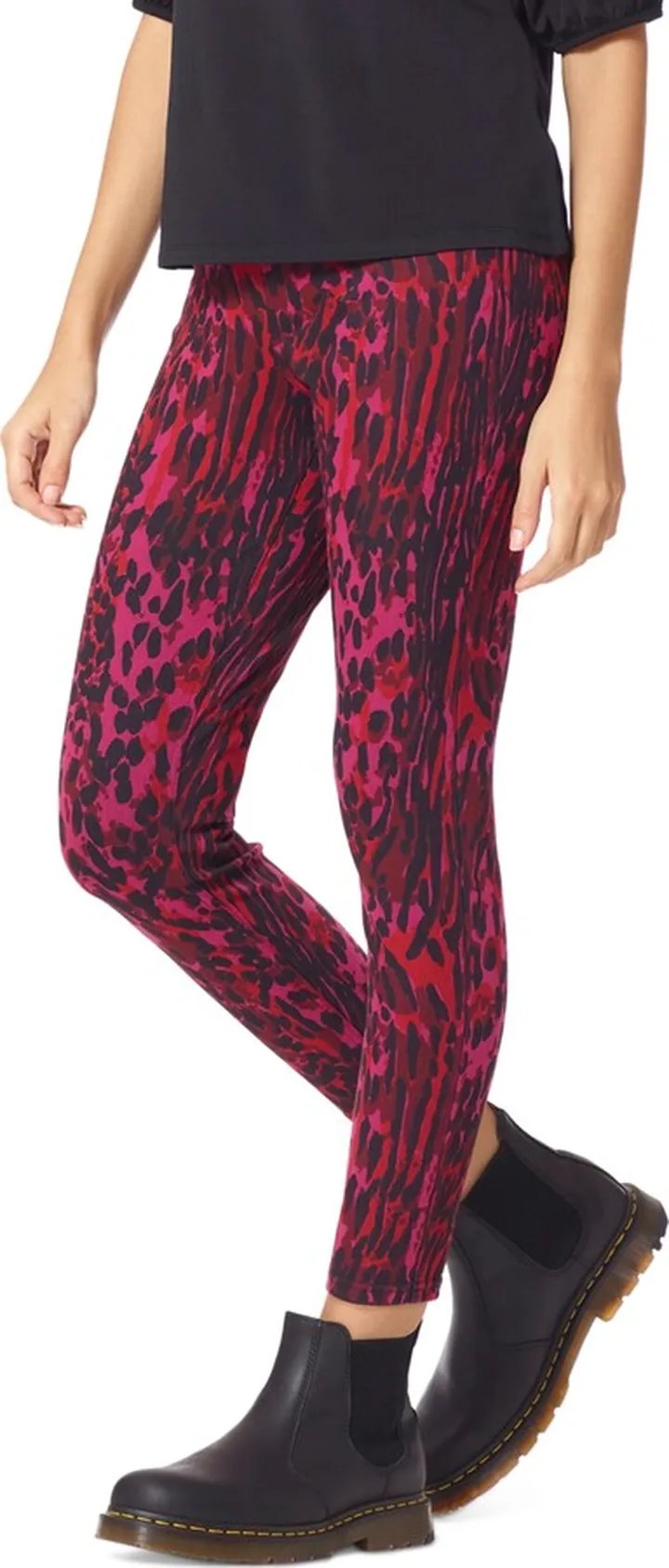 Hue Women's Cheerful Cheetah High Waist Denim Leggings