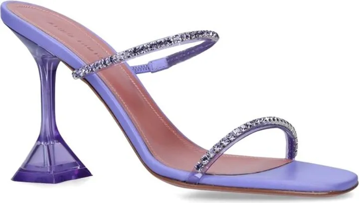 Amina Muaddi Glass Gilda Mules 95