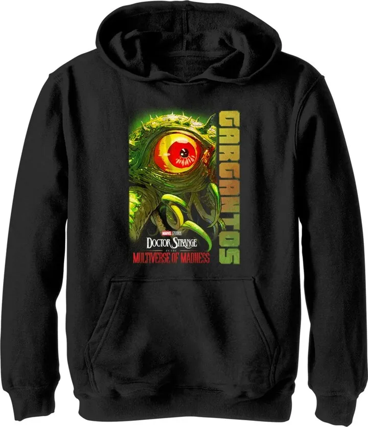 Boy's Marvel Doctor Strange in the Multiverse of Madness Gargantos Comic Pull Over Hoodie - Black - Medium