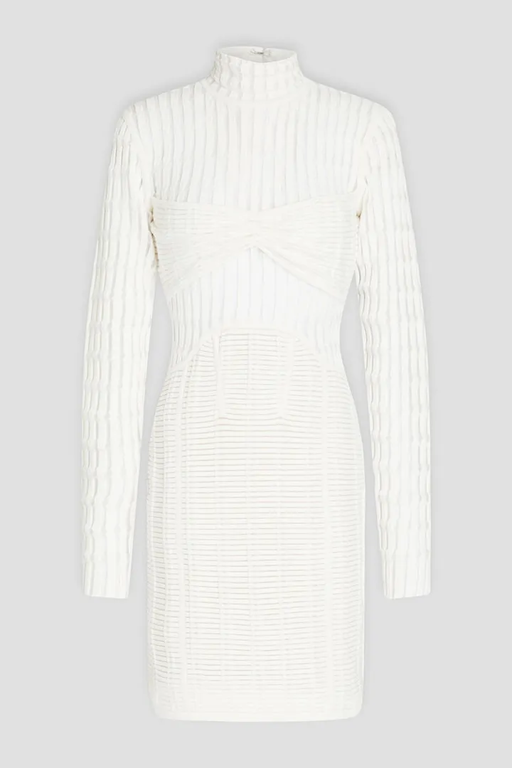 Burnout bandage mini dress