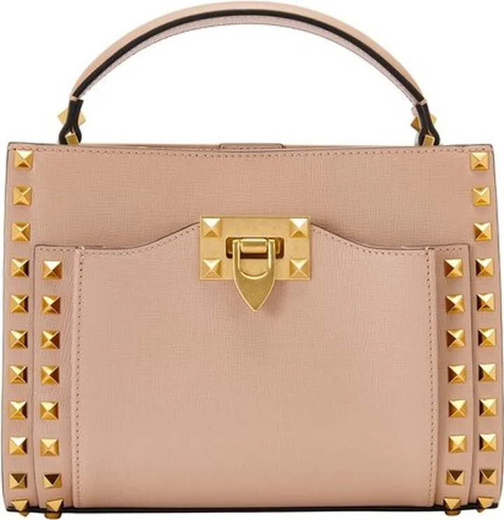 Small Rockstud calfskin crossbody bag