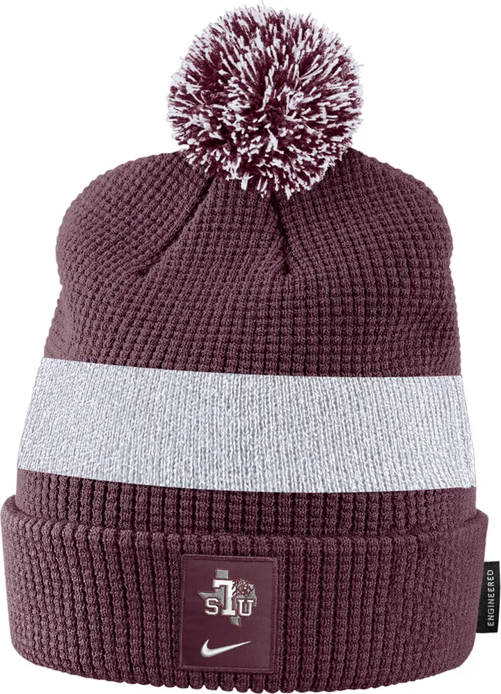 Texas Southern Nike Unisex College Pom Beanie in Red