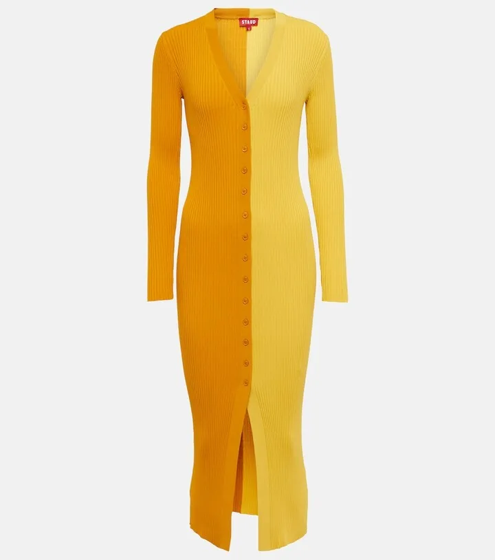 Shoko ribbed-knit midi dress