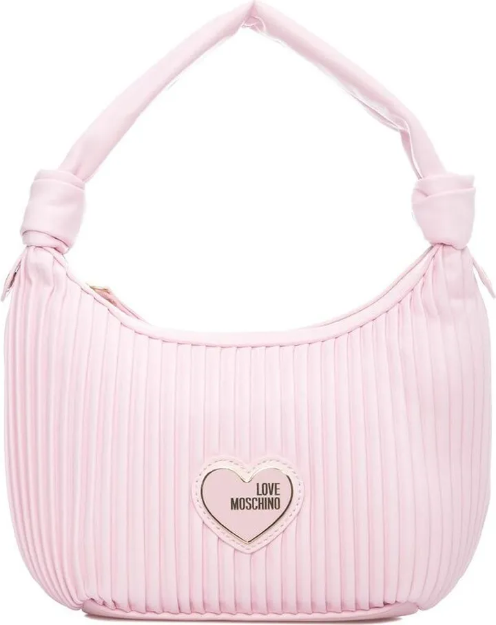 Love Moschino Logo Plaque Knot Detailed Shoulder Bag