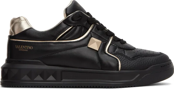 Valentino Garavani Black One Stud Sneakers
