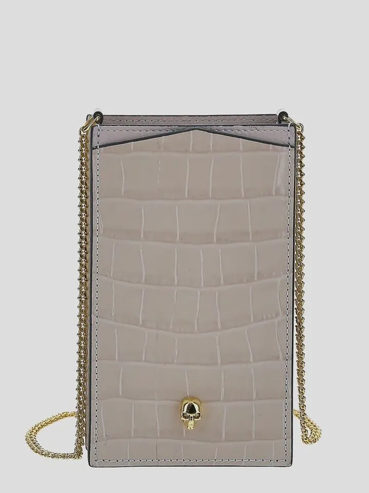 Alexander McQueen Embossed Skull Mini Crossbody Bag