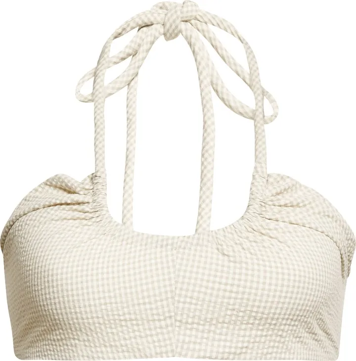 Gingham Halter Bralette