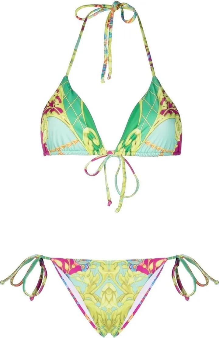 Baroque-print bikini