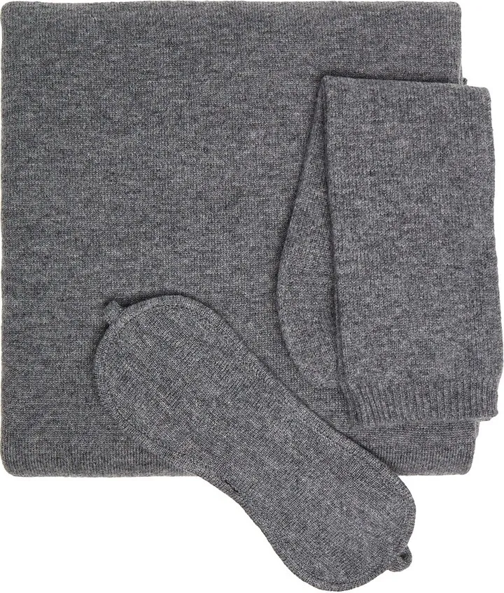 Wool-cashmire Lounge Set Accessories Set Grey