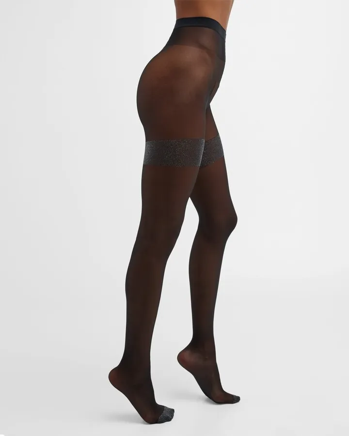 Metallic Shimmer Stripe Tights