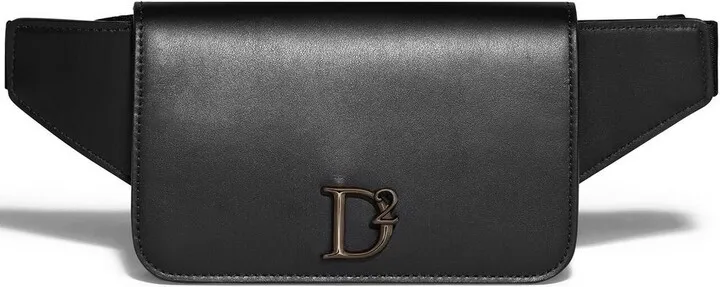 Logo Plaque Leather Belt Bag