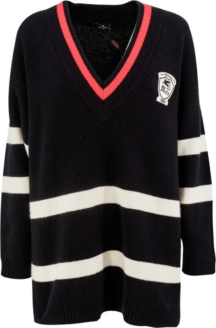 Etro Striped V-Neck Jumper