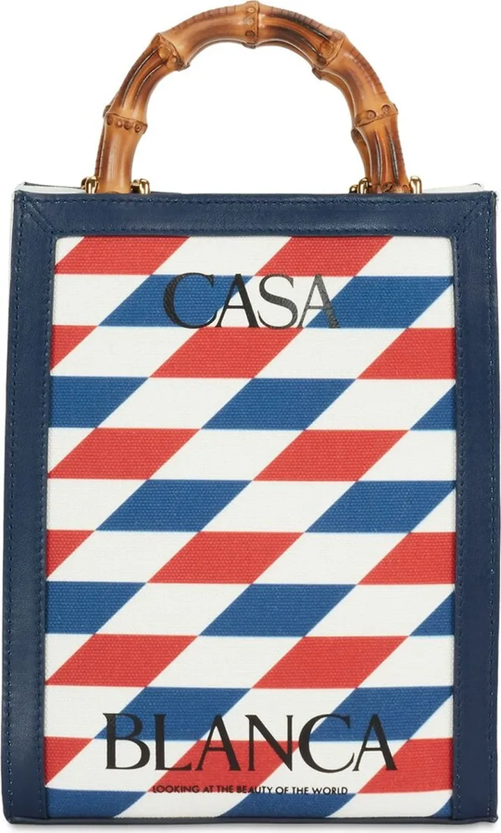 Mini Casa printed canvas & leather bag