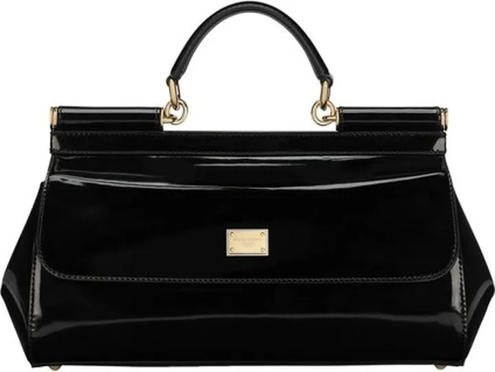 Medium polished calfskin Sicily bag