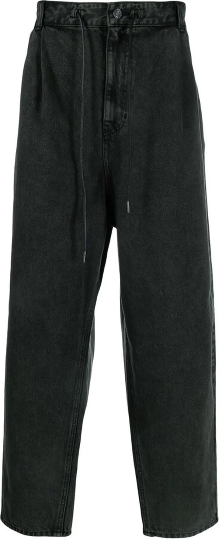 Drawstring-Waist Wide-Leg Jeans