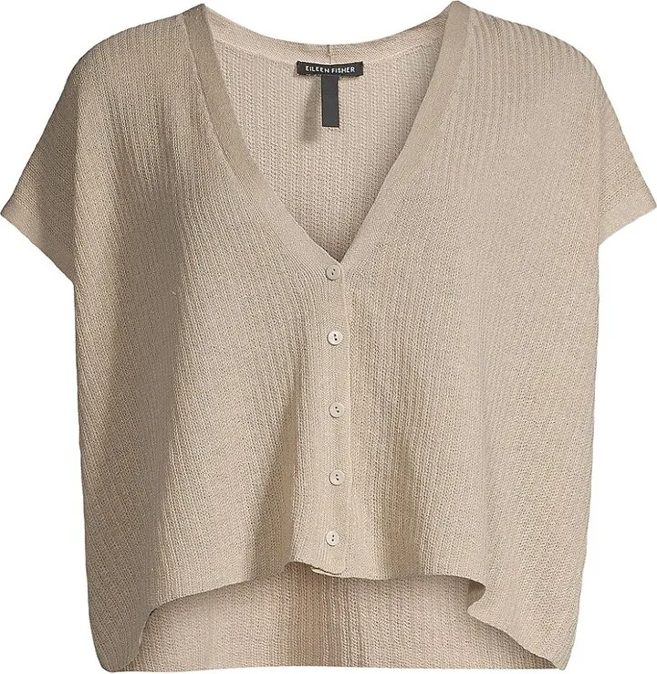 V-Neck Sleeveless Cardigan