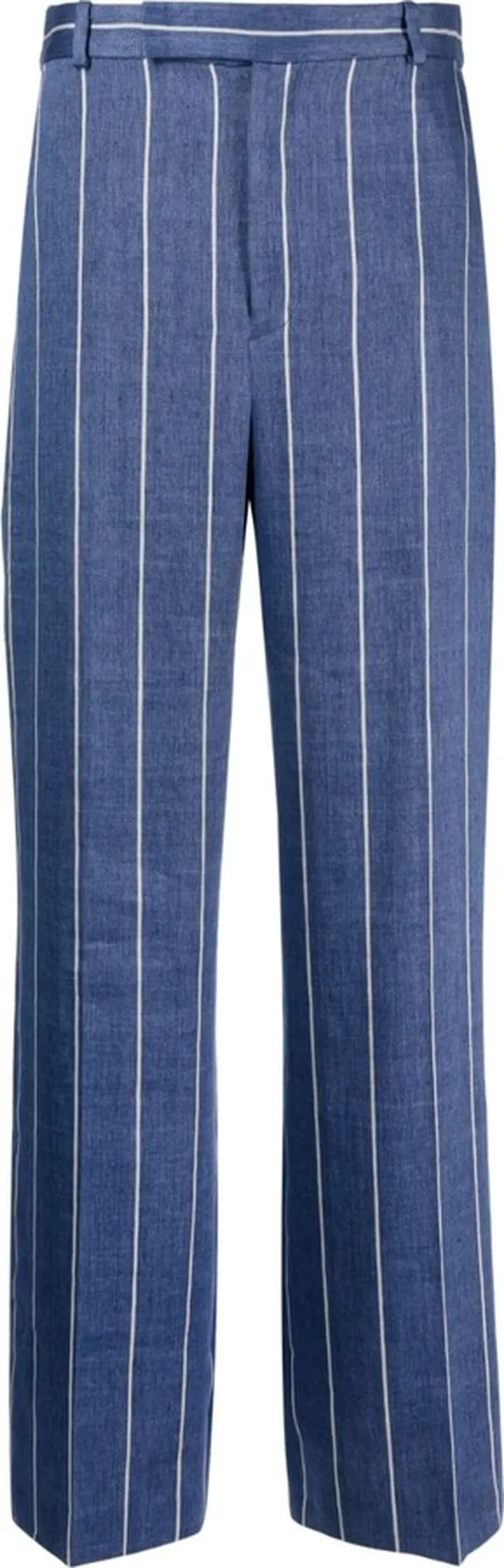 Striped Straight-Leg Trousers