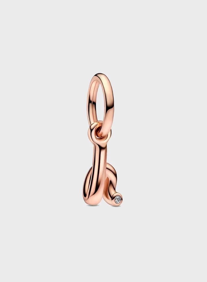 Letter H Script Alphabet Dangle Charm