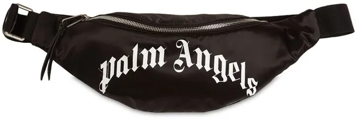 Curved logo nylon belt bag