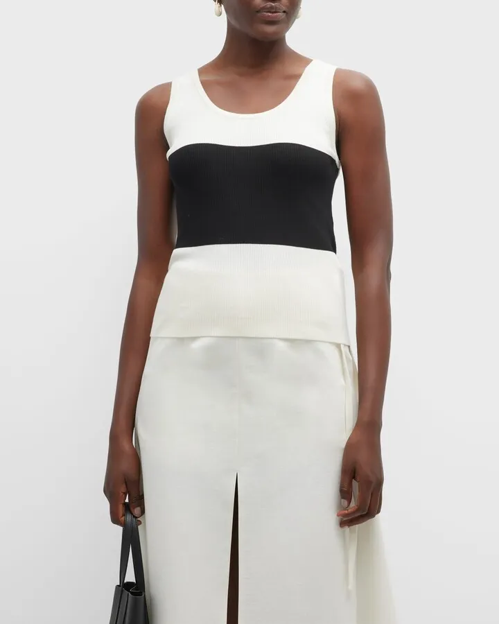 Show Contrast Stripe Tank Top